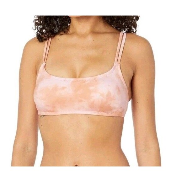 NWT Billabong A/Div Strappy Bralette Bikini Top Wild Rose Size M/10 Pink Tie Dye - Picture 1 of 9